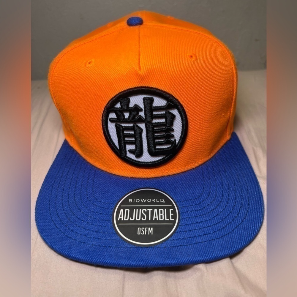 Official Dragon Ball Z Son Goku Snapback Hat Orange/Blue Pre Owned